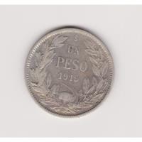 Moneda Chile 1 Peso 1915 Plata Buena + segunda mano  Argentina