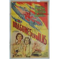 Afiche De Cine Antiguo. Dragones Con Alas. 30083 segunda mano  Argentina