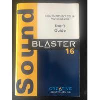 Manual De Usuario - Creative Sound Blaster Edutainment Cd 16 segunda mano  Argentina