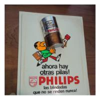 Cartel De Publicidad Pilas Blindadas Philips(plástico) segunda mano  Argentina