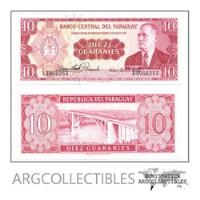 Usado, Paraguay Billete 10 Guaranies 1952 P196a Rivarola-acosta Xf+ segunda mano  Argentina