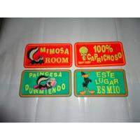Lote 4 Carteles Para Puerta Vintage Originales Looney Tunes segunda mano  Argentina