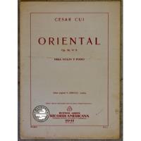 Antigua Partitura Violín Y Piano, 1941: Cesar Cui, Oriental, usado segunda mano  Argentina