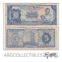Paraguay Billete 5 Guaranies Año 1963 P-194 F+ segunda mano  Argentina