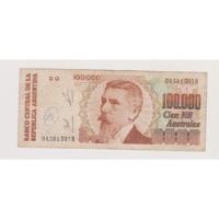 Billete Argentino 100.000 Auistrales Bottero 2892 Bueno segunda mano  Argentina
