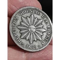 Usado, Moneda Uruguay 2 Centesimo 1869 Km#12 Ref500 Libro 4 segunda mano  Argentina