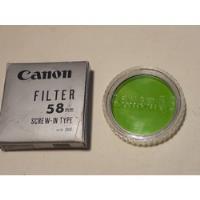 Filtro Canon Screw In Tape 58 Mm Verde G 1 3x  Original segunda mano  Argentina