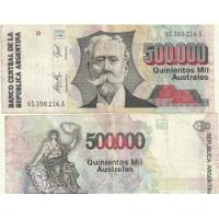 Billete 500.000 Australes Serie A Año 1990 Estado Muy Bueno- segunda mano  Argentina