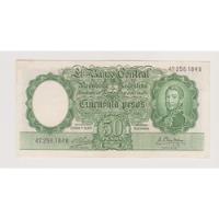 Billete Argentina 50 $ Bottero 2001 Año 1960 Excelente  segunda mano  Argentina