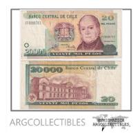 Chile Billete 20.000 Pesos 1999 P-159a Vf, usado segunda mano  Argentina