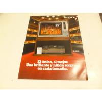 Folleto Sony Tv 27-video Betamax Antiguo Catalogo No Manual  segunda mano  Argentina