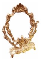 Espejo De Mesa Rococo Frances Antiguo Bronce Dorado , usado segunda mano  Argentina