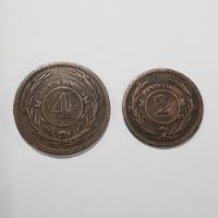 Antiguas Monedas Uruguay 4 Y 2 Céntimos 1869 Lote Mag 59741 segunda mano  Argentina
