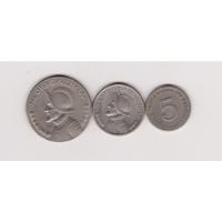 Lote 3 Moneda Panama 5cts/1968+1/4balboa/2001+1/2balboa/1980 segunda mano  Argentina