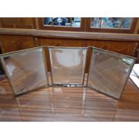 Espejo Triptico De Tocador Con Vidrios Biselado Antiguo , usado segunda mano  Argentina