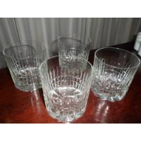 565- Juego De 4 Vasos De Whisky Cristal Tallado Oferta, usado segunda mano  Argentina