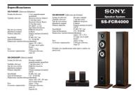 Parlantes Torres Sistema De Sonido Sony Ss-fcr4000 Consultar segunda mano  Argentina