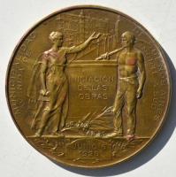 Antigua Medalla Avenida De Norte A Sur Iniciacion Obras 1928 segunda mano  Argentina