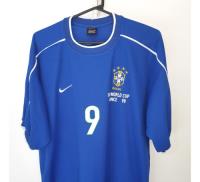 Camiseta Seleccion Brasil 1998 Nike Azul Ronaldo Nazario segunda mano  Argentina