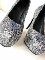 Visona Zapatos Plataforma Glitter Brillo Calzado Baile Show segunda mano  Argentina