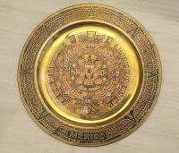 Plato Decorativo Piedra Del Sol Calendario Azteca Bronce, usado segunda mano  Argentina