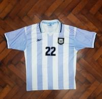Camiseta Selección Argentina 1999/00, Riquelme 22 Talle L. segunda mano  Argentina
