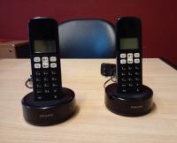 Teléfono Philips  D131 Inalámbrico Negro X 2 Unidades segunda mano  Argentina