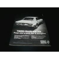 (pa001) Publicidad Clipping Renault Torino Grand Routier, usado segunda mano  Argentina