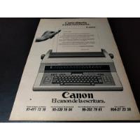 (pb404) Publicidad Clipping Maquina De Escribir Canon * 1984 segunda mano  Argentina