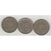Colombia Lote De 3 Monedas De 200 Pesos Km 287 segunda mano  Argentina