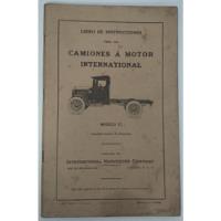 Manual Original De Uso: Camión International Modelo 33, 1925 segunda mano  Argentina