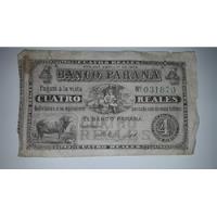 Billete Antiguo 4 Reales Banco Parana 1868, usado segunda mano  Argentina