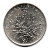 Francia Moneda 5 Francos Año 1971 Km#926a.1 segunda mano  Argentina
