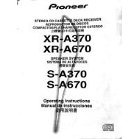 Manual De Minicomponente Pioneer Xr-a370 Y Xr-a670 segunda mano  Argentina