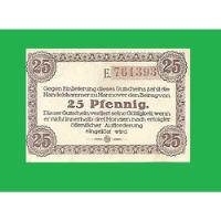 Alemania Billete Notgeld 25 Pfennig 1919 Sin Circular Palerm segunda mano  Argentina