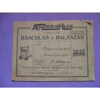 Antiguo Catalogo De Basculas Y Balanzas Del Zoppo segunda mano  Argentina