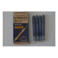 Caja Con 4 Cartuchos Para Lapicera Parker Tinta Azul Negro segunda mano  Argentina
