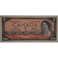 Billete Canada 2 Dólar 1954 Ro 295, usado segunda mano  Argentina