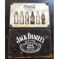 2 Cuadros Vintage De Metal Coca Cola Y Jack Daniels Oxidados segunda mano  Argentina