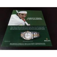 (pf753) Publicidad Rolex * Roger Federer, usado segunda mano  Argentina