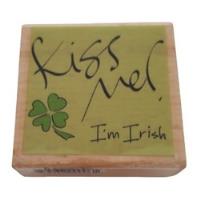 Sello Madera Importado Kiss Me I'm Irish St Patrick's Day, usado segunda mano  Argentina