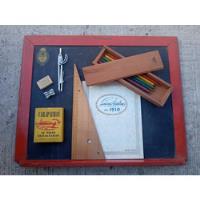 Pizarron,cuaderno Lapiz,tizas,compas,goma,sacapuntas Años 60 segunda mano  Argentina