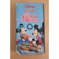 Una Navidad Con Mickey - Disney Vhs Español  segunda mano  Argentina