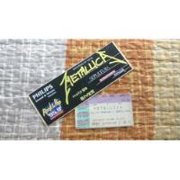 Entrada Metallica 1999 En River Plate + Sticker Original  segunda mano  Argentina