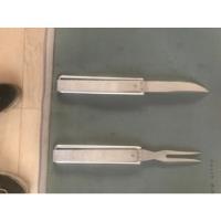 Usado, Cuchillo Y Tenedor Asado Plegables Metal Sin Envios segunda mano  Argentina