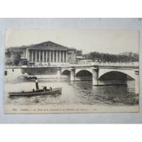 Foto Postal Sena Barco Concorde Cámara Diputados Paris  1890 segunda mano  Argentina