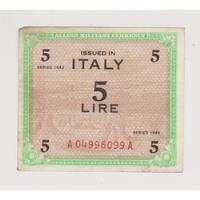 Billete Italia 5 Liras Año 1943 Muy Bueno segunda mano  Argentina
