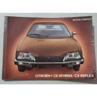 Usado, Manual 100% Original: Citroën Cx Athena Y Cx Reflex 1979/80 segunda mano  Argentina