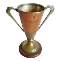 Trofeo Copa Antigua Metal Con Base De Madera - 16 Cm Alto segunda mano  Argentina