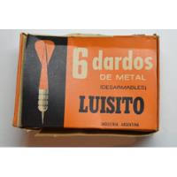 Usado, Antigua Caja De 6 Dardos De Metal Desarmables Luisito Sbaffi segunda mano  Argentina